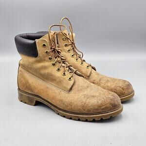 Timberland Men's Size 12 W USA Made Vintage 6" Premium Waterproof "Yellow" Boots